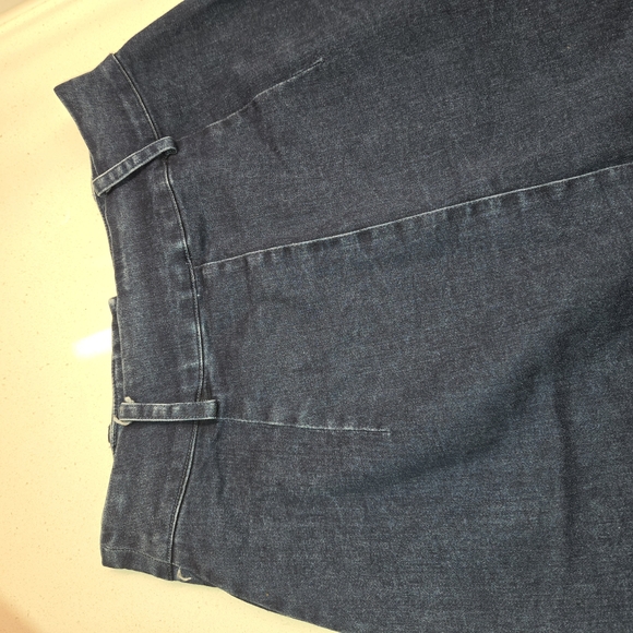 Free People Denim Womens Blue Midi Making Me Crazy Button Fridge Retro Skirt - Picture 7 of 11